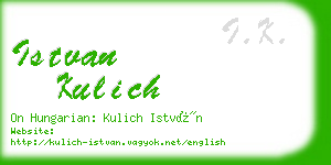 istvan kulich business card